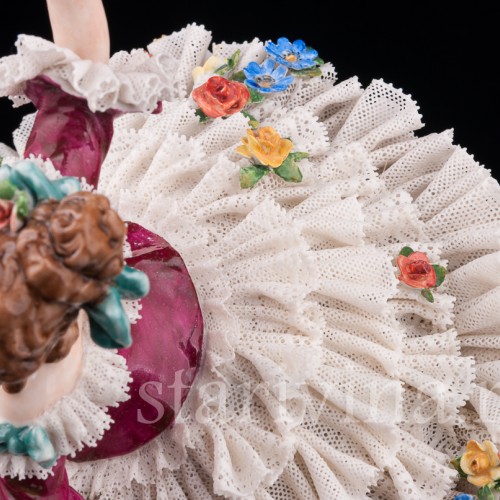 Фарфоровая статуэтка Танцовщица, кружевная, Ackermann & Fritze, Германия, пер. пол. 20 в.