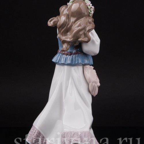 Статуэтка из фарфора Девушка с птичкой, Lladro, Испания, 1997 г.