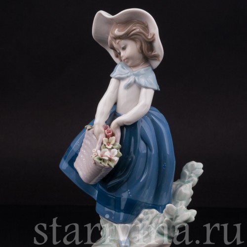 Фарфоровая фигурка Девочка в шляпке, Lladro, Испания, вт. пол. 20 века.