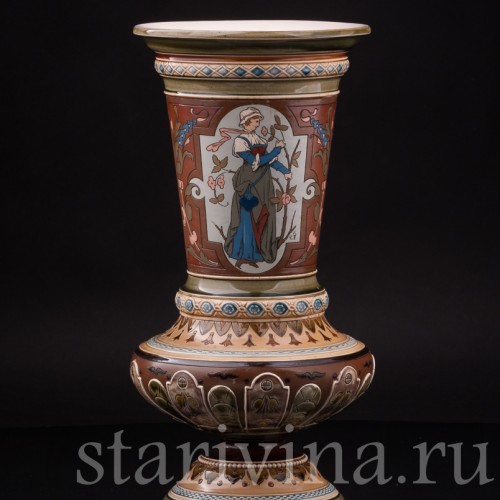 Декоративная ваза Времена года - весна и зима, Villeroy & Boch, Германия, 1900 г.