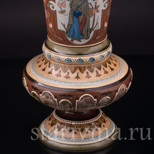 Декоративная ваза Времена года - весна и зима, Villeroy & Boch, Германия, 1900 г.