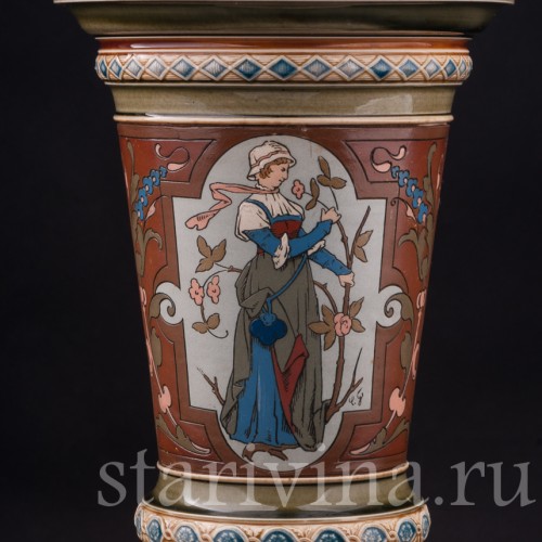 Декоративная ваза Времена года - весна и зима, Villeroy & Boch, Германия, 1900 г.