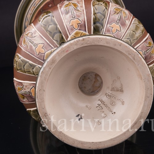 Декоративная ваза Времена года - весна и зима, Villeroy & Boch, Германия, 1900 г.