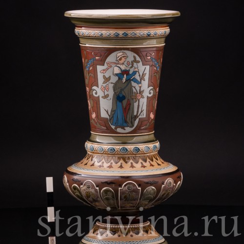 Декоративная ваза Времена года - весна и зима, Villeroy & Boch, Германия, 1900 г.