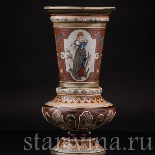 Декоративная ваза Времена года - весна и зима, Villeroy & Boch, Германия, 1900 г.