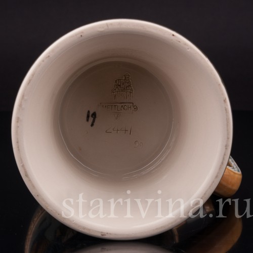 Старинная пивная кружка Игроки в кости, 1/2 л, Villeroy & Boch, Германия, 1899 г.