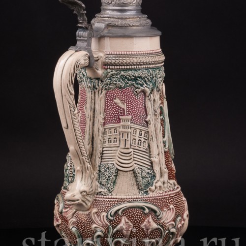 Старинная пивная кружка Не сердись, 1 1/2 л, Diesinger, Германия, нач. 20 в.