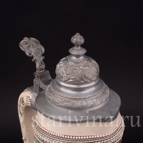 Старинная пивная кружка Не сердись, 1 1/2 л, Diesinger, Германия, нач. 20 в.