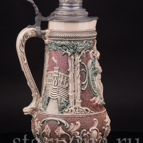 Старинная пивная кружка Не сердись, 1 1/2 л, Diesinger, Германия, нач. 20 в.