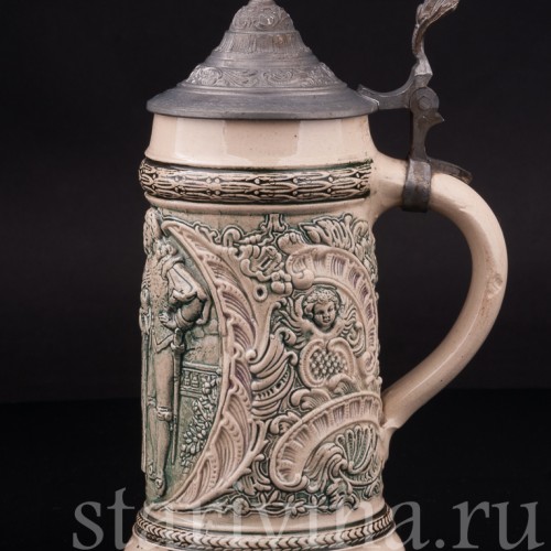 Старинная пивная кружка Трубач из Зекингена, 1/2 л, Diesinger, Германия, нач. 20 в.