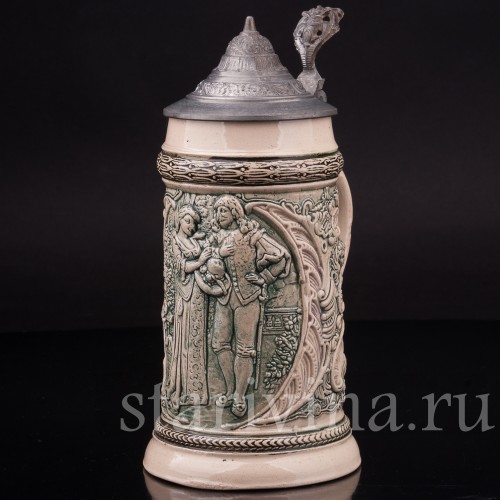 Старинная пивная кружка Трубач из Зекингена, 1/2 л, Diesinger, Германия, нач. 20 в.