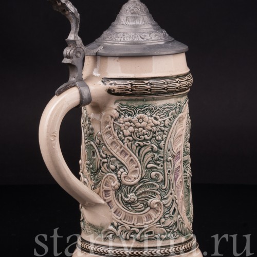 Старинная пивная кружка Трубач из Зекингена, 1/2 л, Diesinger, Германия, нач. 20 в.