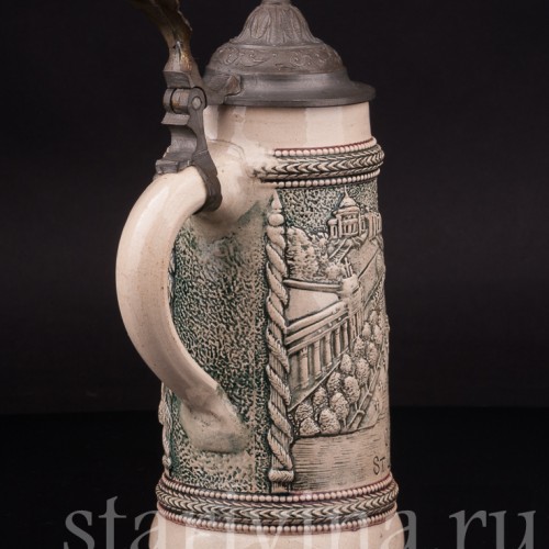 Старинная сувенирная кружка Фонтаны Сент-Луис, Всемирная ярмарка 1904 г, 1/2 л, Diesinger, Германия, 1904 г.