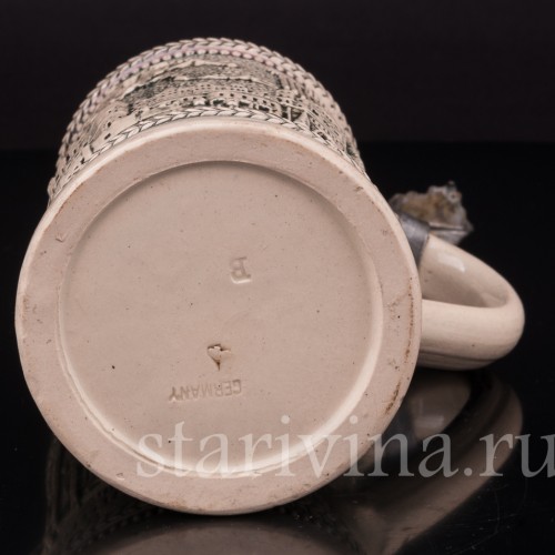 Старинная сувенирная кружка Юнион-стейшн, сувенир из Сент-Луис, 1/2 л, Diesinger, Германия, 1904 г.