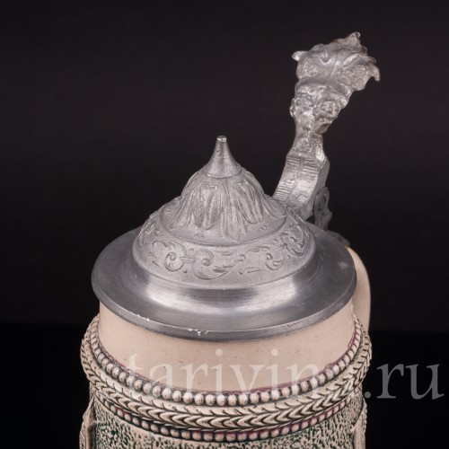 Старинная сувенирная кружка Юнион-стейшн, сувенир из Сент-Луис, 1/2 л, Diesinger, Германия, 1904 г.