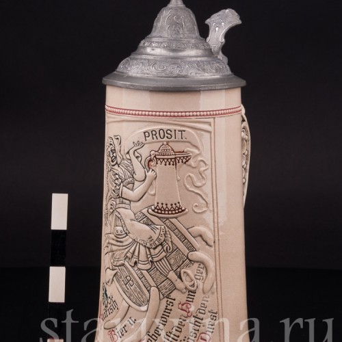 Старинная пивная кружка Prosit, 1/2 л, Diesinger, Германия, кон. 19 - нач. 20 вв.