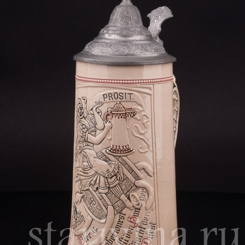 Старинная пивная кружка Prosit, 1/2 л, Diesinger, Германия, кон. 19 - нач. 20 вв.