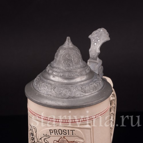 Старинная пивная кружка Prosit, 1/2 л, Diesinger, Германия, кон. 19 - нач. 20 вв.