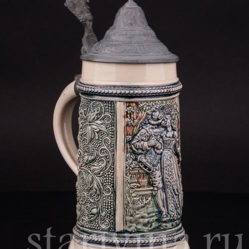 Старинная пивная кружка Трубач из Зекингена, 1/2 л, Diesinger, Германия, кон. 19 - нач. 20 вв.