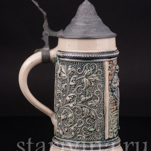 Старинная пивная кружка Трубач из Зекингена, 1/2 л, Diesinger, Германия, кон. 19 - нач. 20 вв.