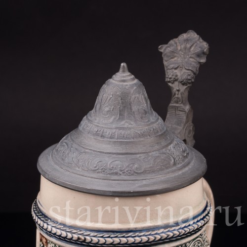 Старинная пивная кружка Трубач из Зекингена, 1/2 л, Diesinger, Германия, кон. 19 - нач. 20 вв.