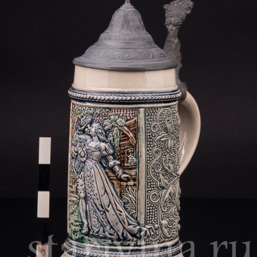 Старинная пивная кружка Трубач из Зекингена, 1/2 л, Diesinger, Германия, кон. 19 - нач. 20 вв.