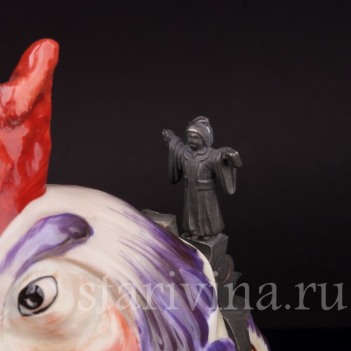 Фарфоровая пивная кружка Петух-джентльмен, 1/2 л, Von Schierholz, Германия, 20 в.