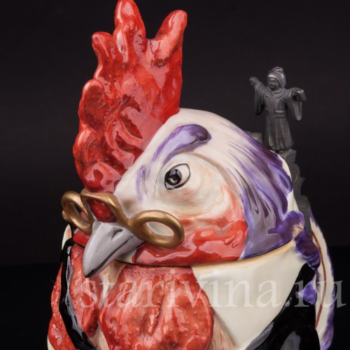 Фарфоровая пивная кружка Петух-джентльмен, 1/2 л, Von Schierholz, Германия, 20 в.