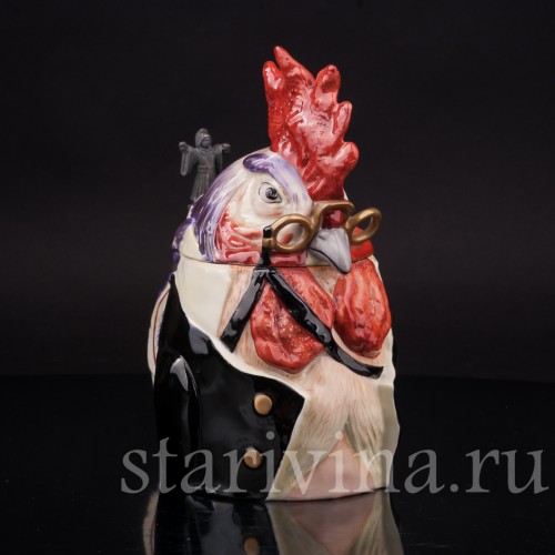 Фарфоровая пивная кружка Петух-джентльмен, 1/2 л, Von Schierholz, Германия, 20 в.