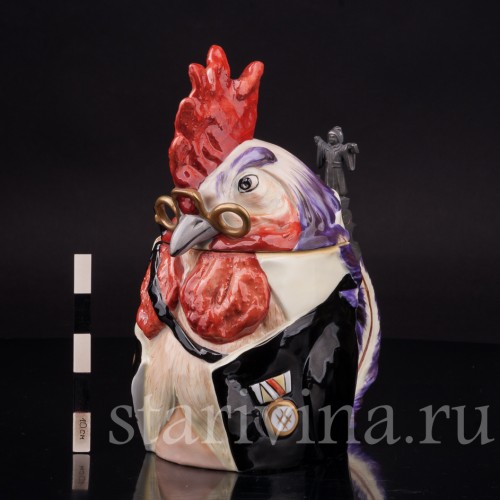 Фарфоровая пивная кружка Петух-джентльмен, 1/2 л, Von Schierholz, Германия, 20 в.