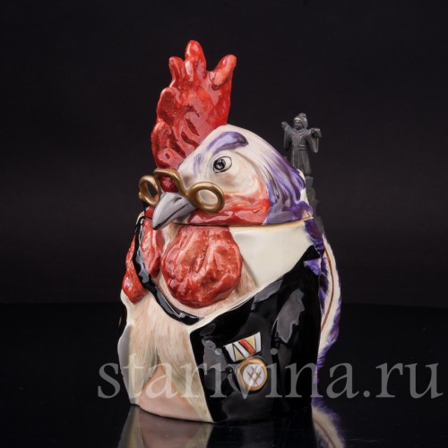 Фарфоровая пивная кружка Петух-джентльмен, 1/2 л, Von Schierholz, Германия, 20 в.