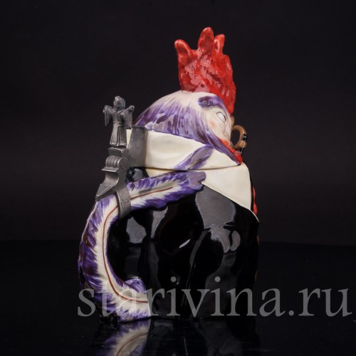 Фарфоровая пивная кружка Петух-джентльмен, 1/2 л, Von Schierholz, Германия, 20 в.