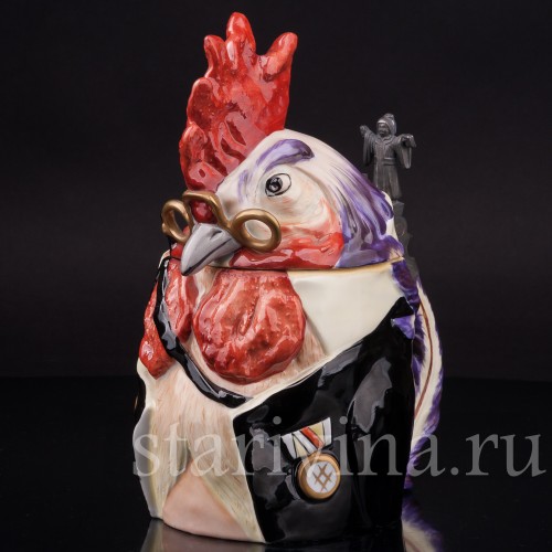 Фарфоровая пивная кружка Петух-джентльмен, 1/2 л, Von Schierholz, Германия, 20 в.