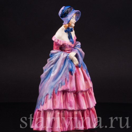 Статуэтка девушки из фарфора Викторианская леди, Royal Doulton, Великобритания, 1925-27 гг.