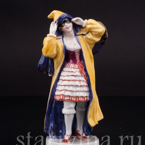 Статуэтка девушки из фарфора Коломбина, Karl Ens, Германия, 1920-30 гг.