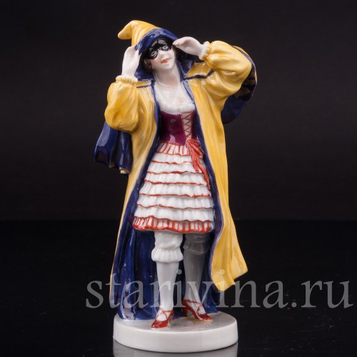 Статуэтка девушки из фарфора Коломбина, Karl Ens, Германия, 1920-30 гг.