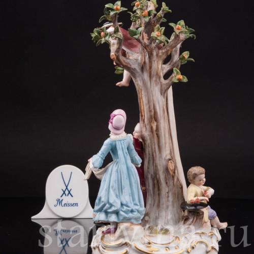 Композиция из фарфора Сбор яблок, Meissen, Германия, сер. 19 - нач. 20 вв.