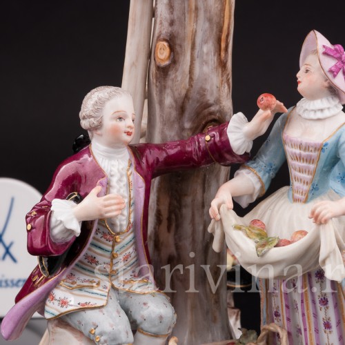 Композиция из фарфора Сбор яблок, Meissen, Германия, сер. 19 - нач. 20 вв.