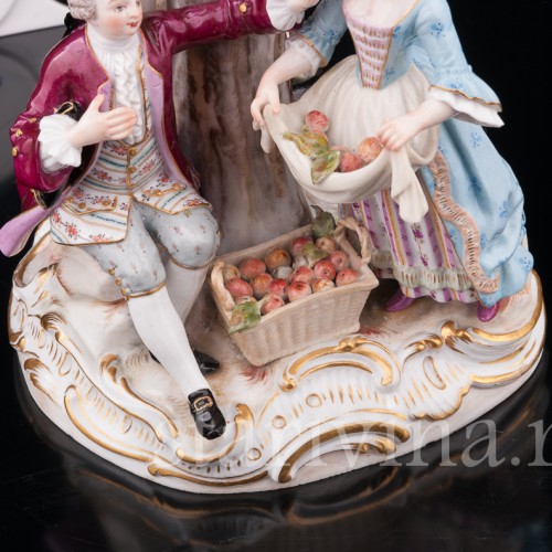 Композиция из фарфора Сбор яблок, Meissen, Германия, сер. 19 - нач. 20 вв.