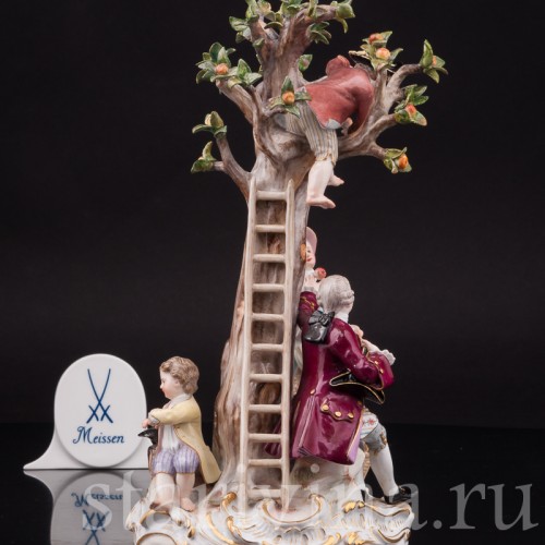 Композиция из фарфора Сбор яблок, Meissen, Германия, сер. 19 - нач. 20 вв.