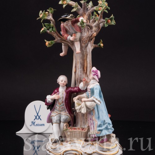 Композиция из фарфора Сбор яблок, Meissen, Германия, сер. 19 - нач. 20 вв.
