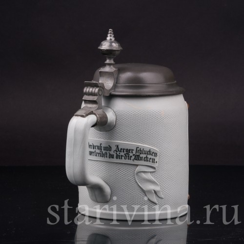 Старинная пивная кружка Кузнечный подмастерье, Villeroy & Boch, Германия, 1907 г.