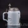 Старинная пивная кружка Курящий охотник, Villeroy & Boch, Германия, 1896 г.