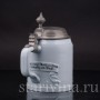 Старинная пивная кружка Курящий охотник, Villeroy & Boch, Германия, 1896 г.