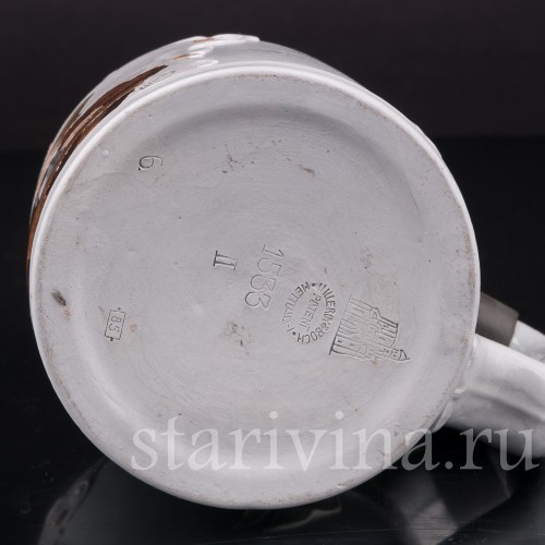 Старинная пивная кружка Горный житель, 1/2 л, Villeroy & Boch, Германия, 1885 г.