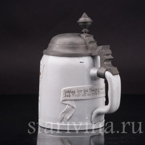 Старинная пивная кружка Горный житель, 1/2 л, Villeroy & Boch, Германия, 1885 г.