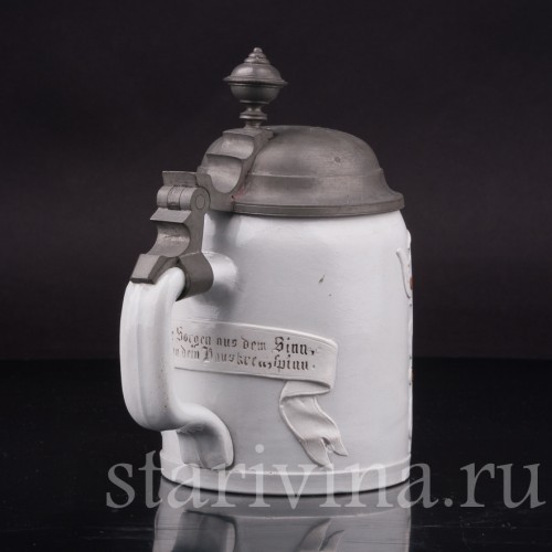 Старинная пивная кружка Горный житель, 1/2 л, Villeroy & Boch, Германия, 1885 г.