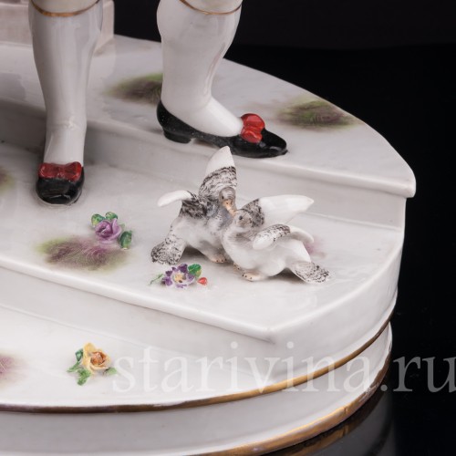 Фарфоровая композиция Влюбленная пара, Volkstedt, Германия, кон. 19 в.