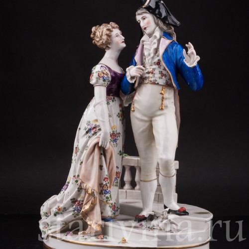Фарфоровая композиция Влюбленная пара, Volkstedt, Германия, кон. 19 в.