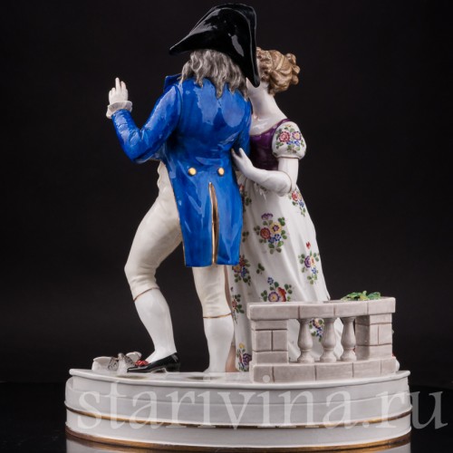 Фарфоровая композиция Влюбленная пара, Volkstedt, Германия, кон. 19 в.